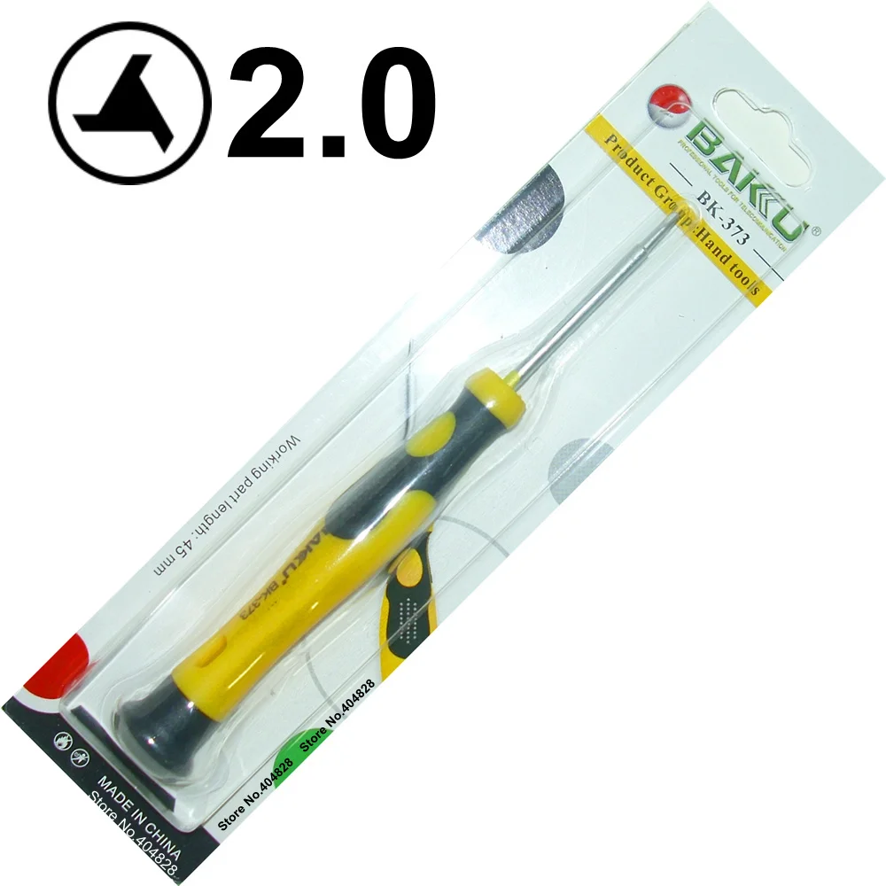 Precision Screwdriver for Repair.Cross1.5/2.0 Slotted 1.5 Pentalobe 0.8 Torx T3/T5/T6 BAKU BK-373