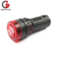 12V 24V 110V 220V AD16-22SM LED Light Flash Alarm Indicator Light Signal Lamp Buzzer Warning Light