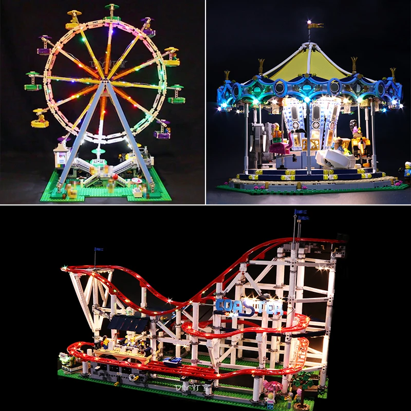 

Led Light For Lego 10261 Roller coaster 10257 Street Carousel 10247 Compatible 15039 15036 15012 city creator Building Blocks