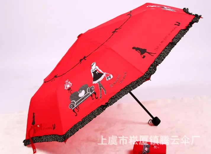 Manufacturers spot wholesale shade umbrella sun umbrella super creative Korean princess oversized umbrella folding