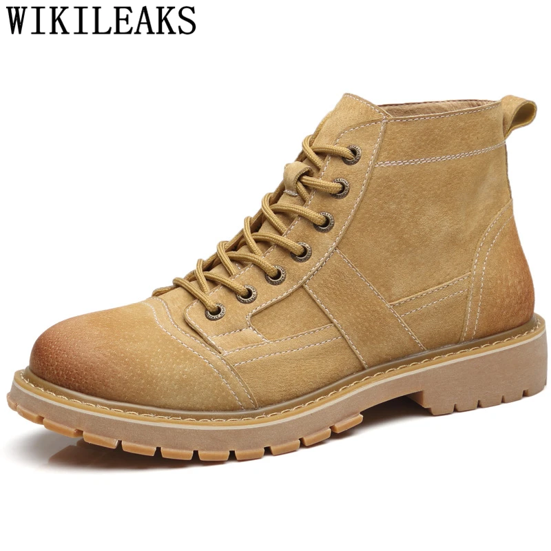 Designer Men Boots Genuine Leather Military Shoes Desert Boots Ankle Boots Men Zapatos Mujer 2024 Botas Masculina Zapatos Bona