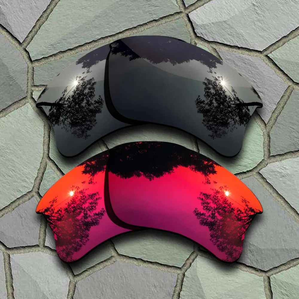 

Grey Black&Violet Red Sunglasses Polarized Replacement Lenses for Oakley Flak Jacket XLJ