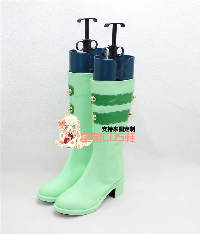 LoveLive! Love Live Start dash!! Minami Kotori Green Cosplay Shoes Boots X002