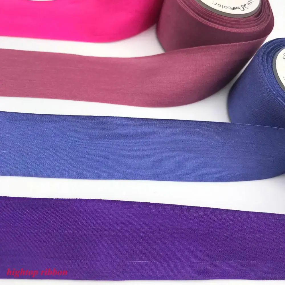 10m 25mm 100% real pure silk woven double face taffeta silk ribbons for embroidery and handcraft project,gift packing