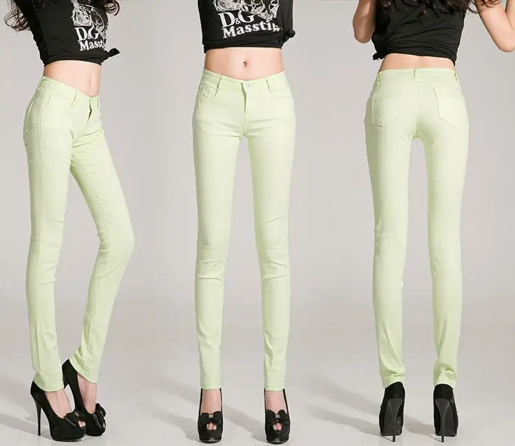 autumn women's harem pants skinny pants cotton casual brief slim candy color black khaki Stretch jeans