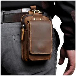 Fashion Kwaliteit Lederen Kleine Zomer Pouch Haak Ontwerp Taille Verpakking Zak Sigaret Case 6 