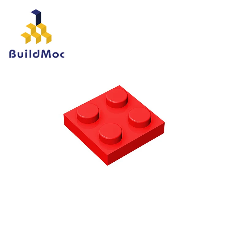 Buildmoc-子供用ビルディングブロック,互換性,アセンブリ,3022 2x2,パーツ,diy,電気教育,crea