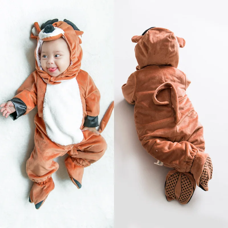 Animal Baby Clothing Festival Cosplay Children Reindeer Animal Costume Holiday Halloween Purim Fashion Baby Kids Rompers