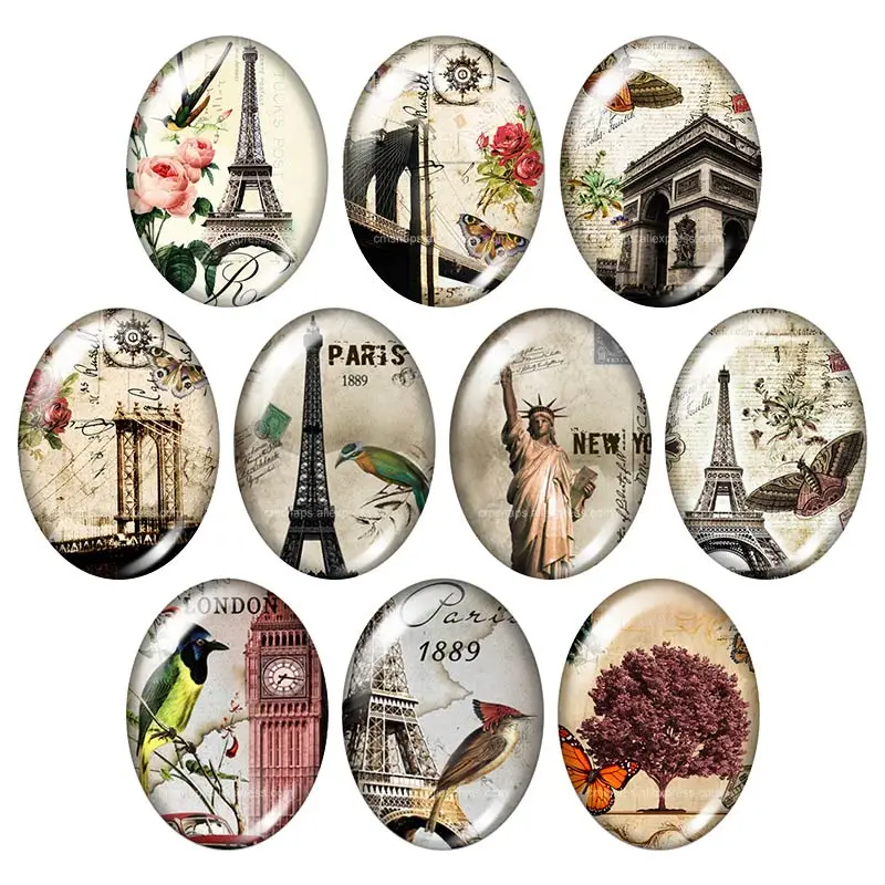 Beauty Hearts Love Couples 13x18mm/18x25mm/30x40mm mixed Oval photo glass cabochon demo flat back Jewelry findings