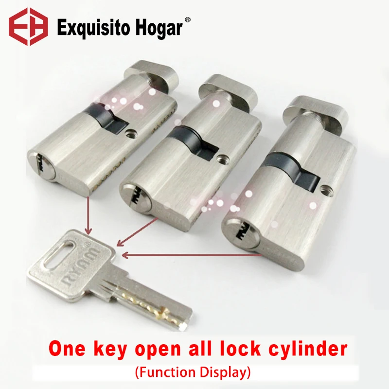 

Locks Brass CylinderManagement Same Key Open All Cylinder 60 70 75 80 85 90mm Door Hardware Security Single Interlocking