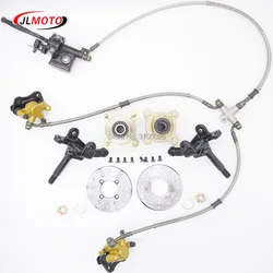 1SET 4 Perno Destra Puntone Knuckle Mandrini e Freno A Disco Da 108 Millimetri E Mozzo Ruota Misura Per FAI DA TE Elettrico ATV UTV Golf Buggy Parti Della Bici