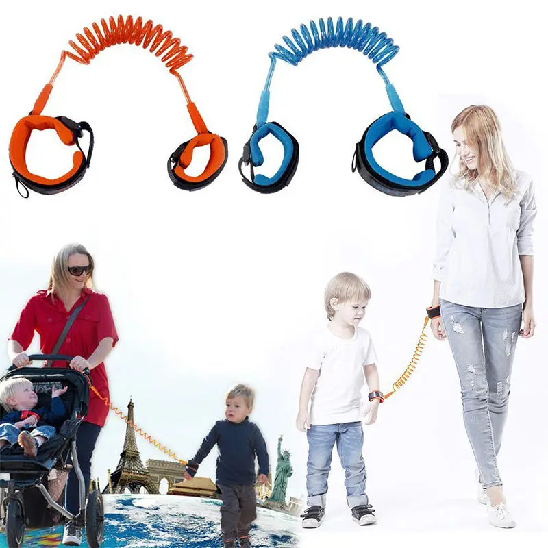 2PCS/LOT  Toddler Baby Kids Safety Harness Child Leash Anti Lost Wrist Link Traction Rope Anti Lost Bracelet Baby Safety