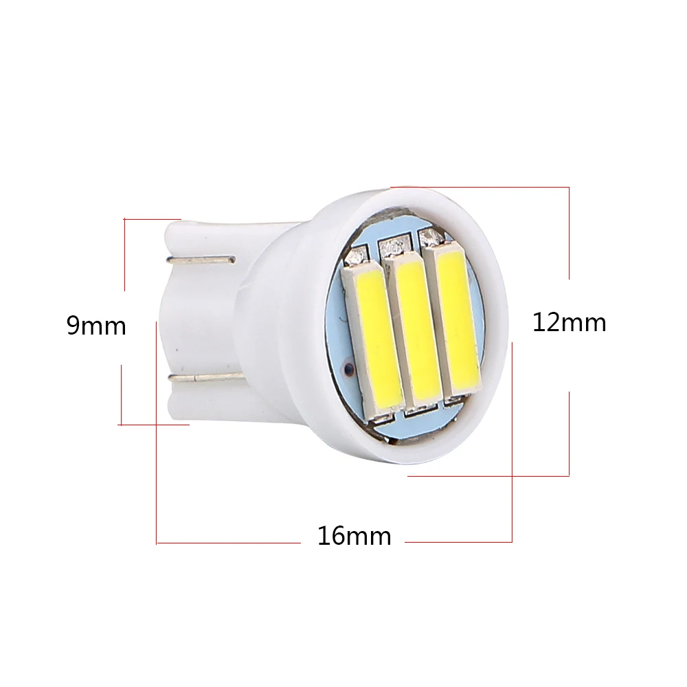 T10 3 SMD 7014 LED 3SMD 7020 1W White W5W Wedge License Plate Light Lamp Car Light Source 12V DC Car Accessories