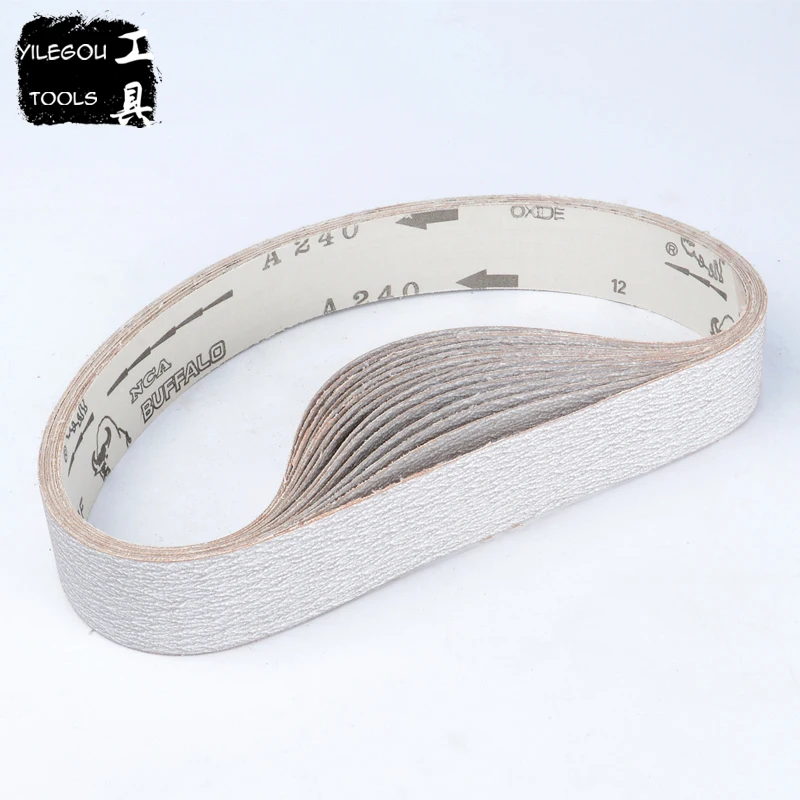 

5 Pieces 40 * 760mm White Sanding Belt For Aluminum 760*40mm White Abrasive Belt With Grit 240 For 3 Round Tube Polishing