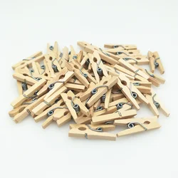 50/100 sztuk 2.5CM Mini naturalnie drewniane ubrania papier fotograficzny Clothespin spinacze artystyczne przenośne drewna zacisk 5BB5477