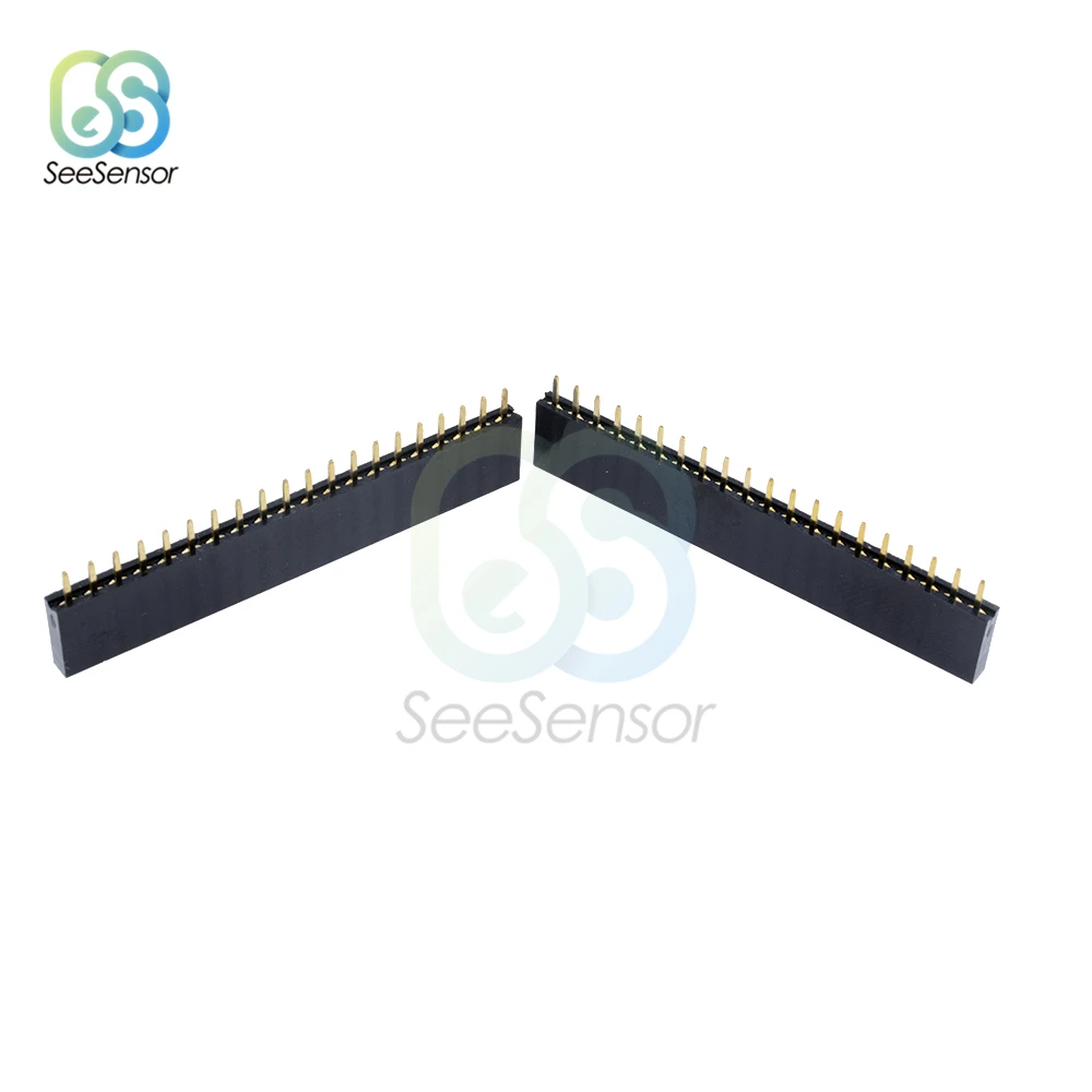 10 pz 1X2 0 PIN fila singola diritta femmina Pin Header 2.54mm passo striscia connettore presa 20 p 20 PIN 20 PIN per PCB