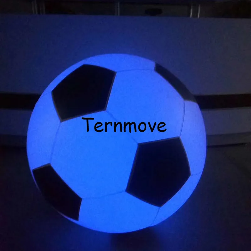 Grande inflável futebol jogando balão luz tocando mudança de cor led brilhante futebol zygote bola pvc céu balões