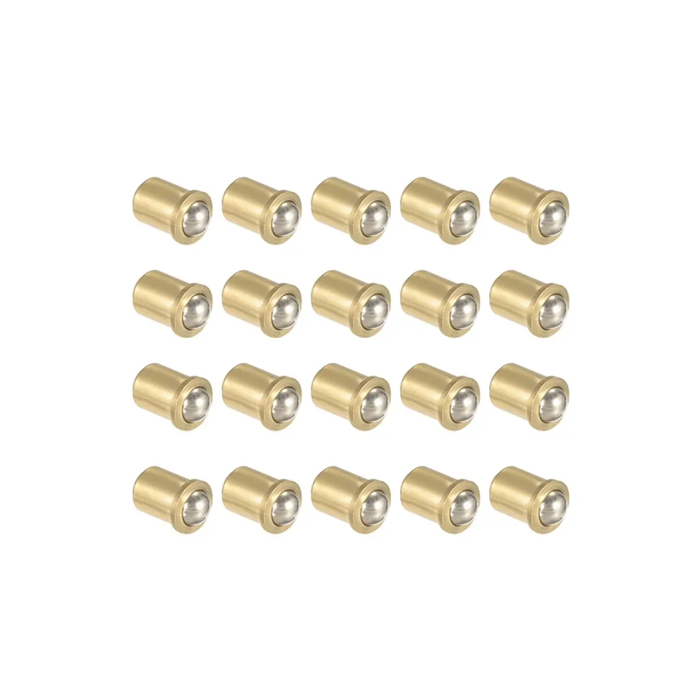 Uxcell 20pcs 5x8.5mm 7x10mm Cabinet Drawer Closet Door Spring Brass Ball Catch Furniture Fitting Door Lock Replacement Parts