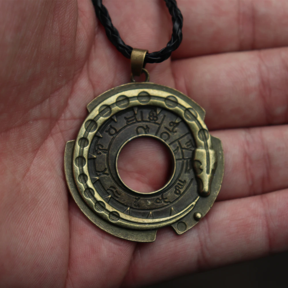 Oldest Mythology Symbol Ouroboros Infinity Snake Bronze Pendant Necklace Rune Norse Amulet Jewelry