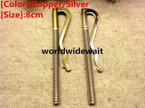 5pcs 3" / 8cm "Silver" Spring Money Clip Bar Leather Craft Hand Tool