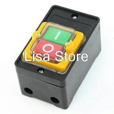 Newest Black Plastic Shell Housing  Swich Box On/Off Push Button KAO-5H KAO-10KH AC380V Ith10A Switch