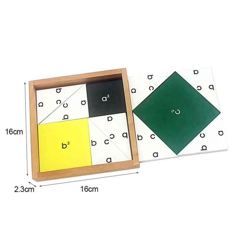 Wooden Toy Montessori Pythagorean Theorem ABC Board Math Formula Learning School Classroom Teaching Aids Early Educational Toys