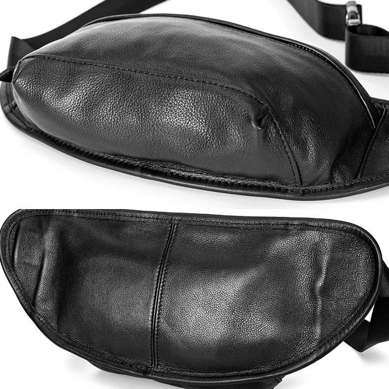 AETOO-Bolso de pecho de cuero para hombre, bandolera informal de primera capa, a la moda, nuevo
