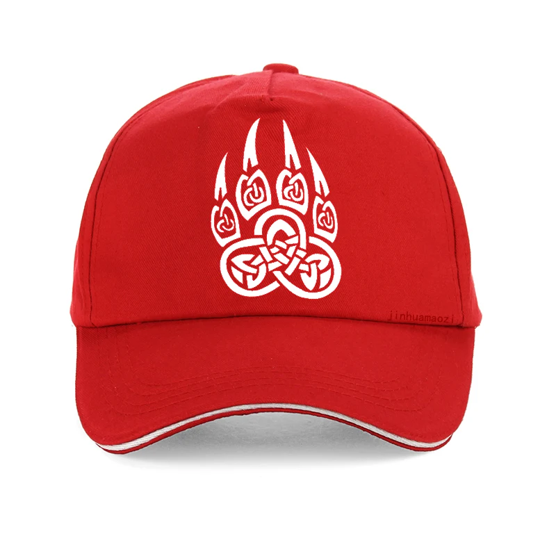 Amuleto vikingo con símbolo de Dios eslavo para hombre y mujer, gorra de béisbol vikinga de marca con pata de oso, snapback