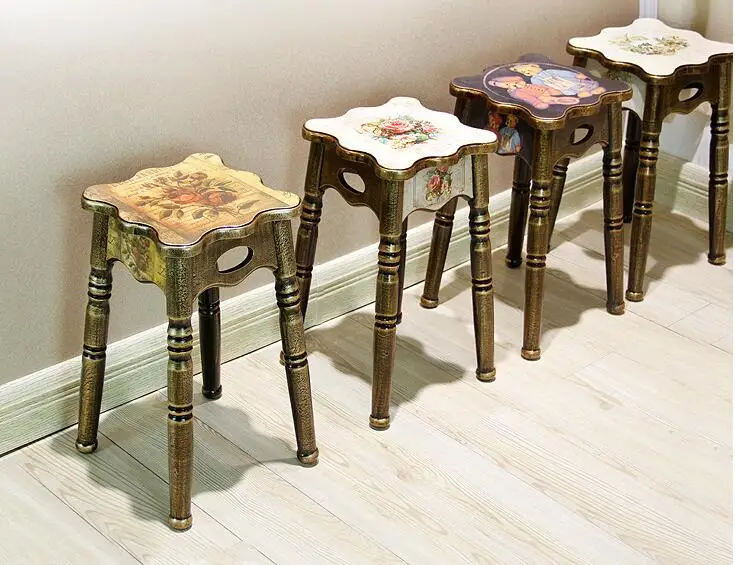 Modern wood stools... Household small stools. Simple round stool