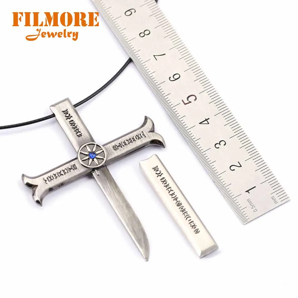 ​Filmore Hot Anime OP Necklace One Juracule Mihawk Piece Necklaces Metal Zinc Alloy Choker Pendant Collares Kolye For Men Women