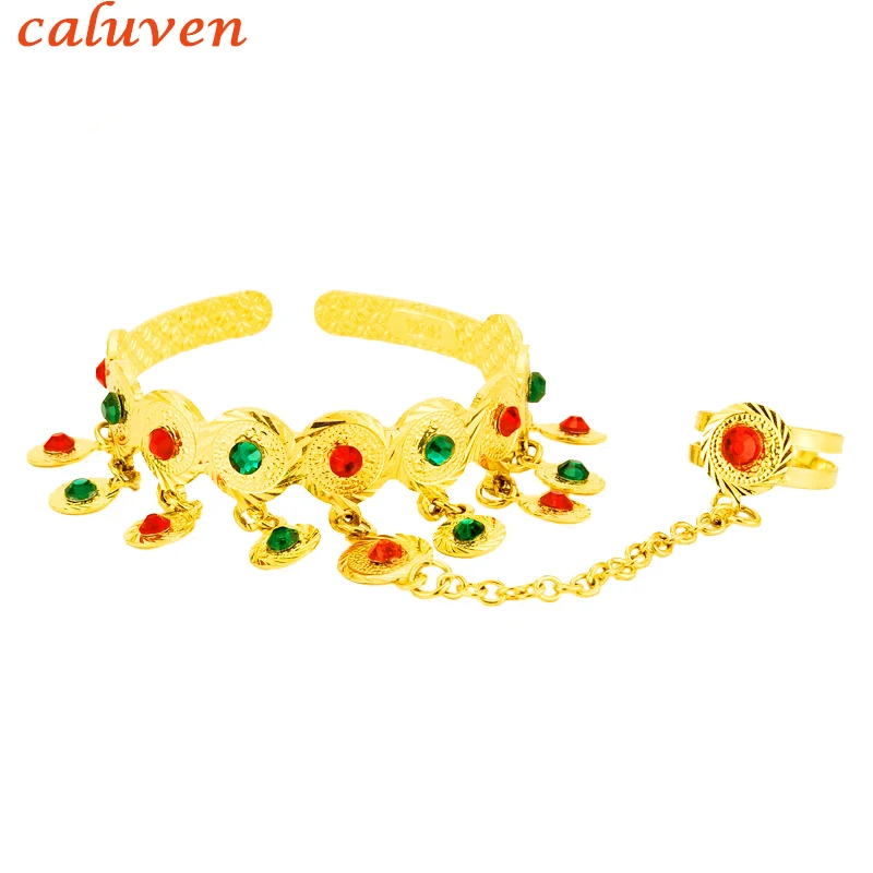 Renkli Taş Sikke Bileklik Yüzük Bebek/Çocuk, Orta Doğu Takı Müslüman İslam Charm Bilezikler, Toptan Paralar Para Burcu