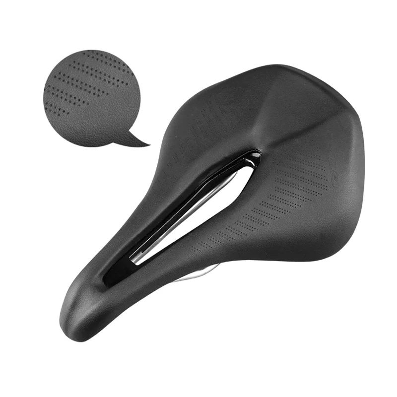 Bicycle Saddle Hollow Breathable Soft Seat Cushion Racing MTB Mountain Road Bike Cycling Saddle Riding Parts 160*250mm Black