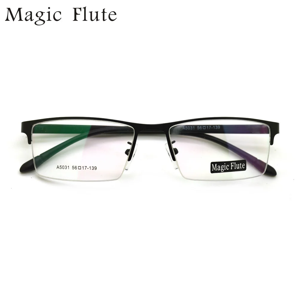 Free Shipping  Glasses Classic Vintage Oculos  Half Frame Stainless Steel Eyeglasses with Tr90 Temple Simple Style A5031