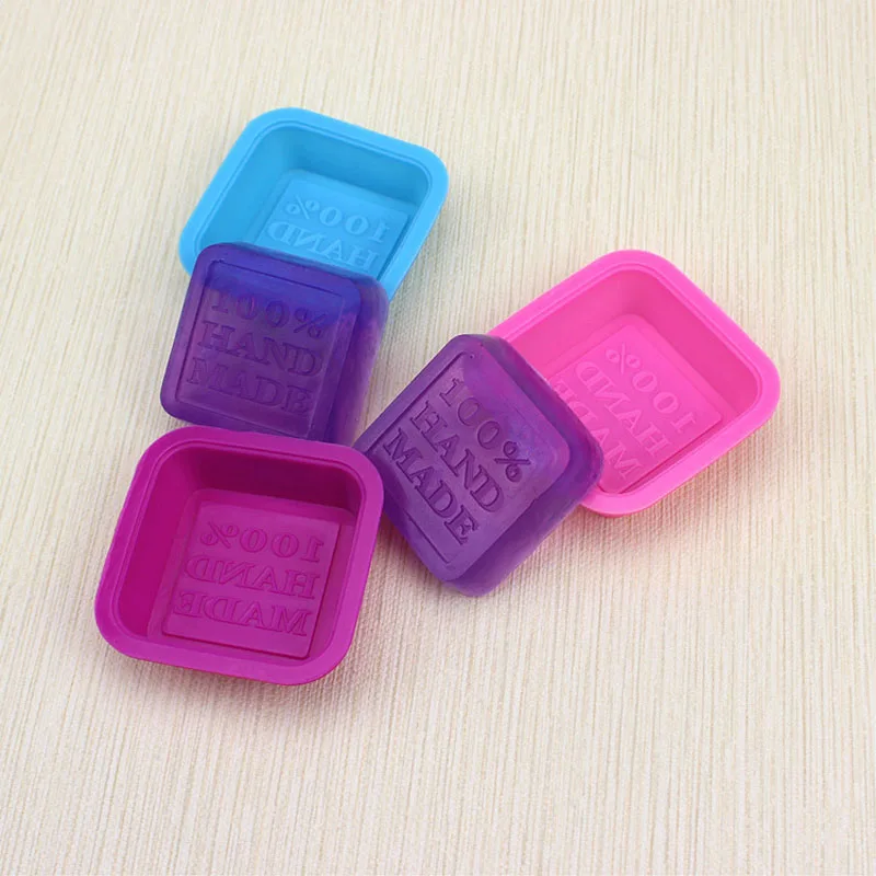 500pcs 100% Hand Made DIY Silicone Mold Square Soap Mold Fondant Cake Decorating Tools ZA5634