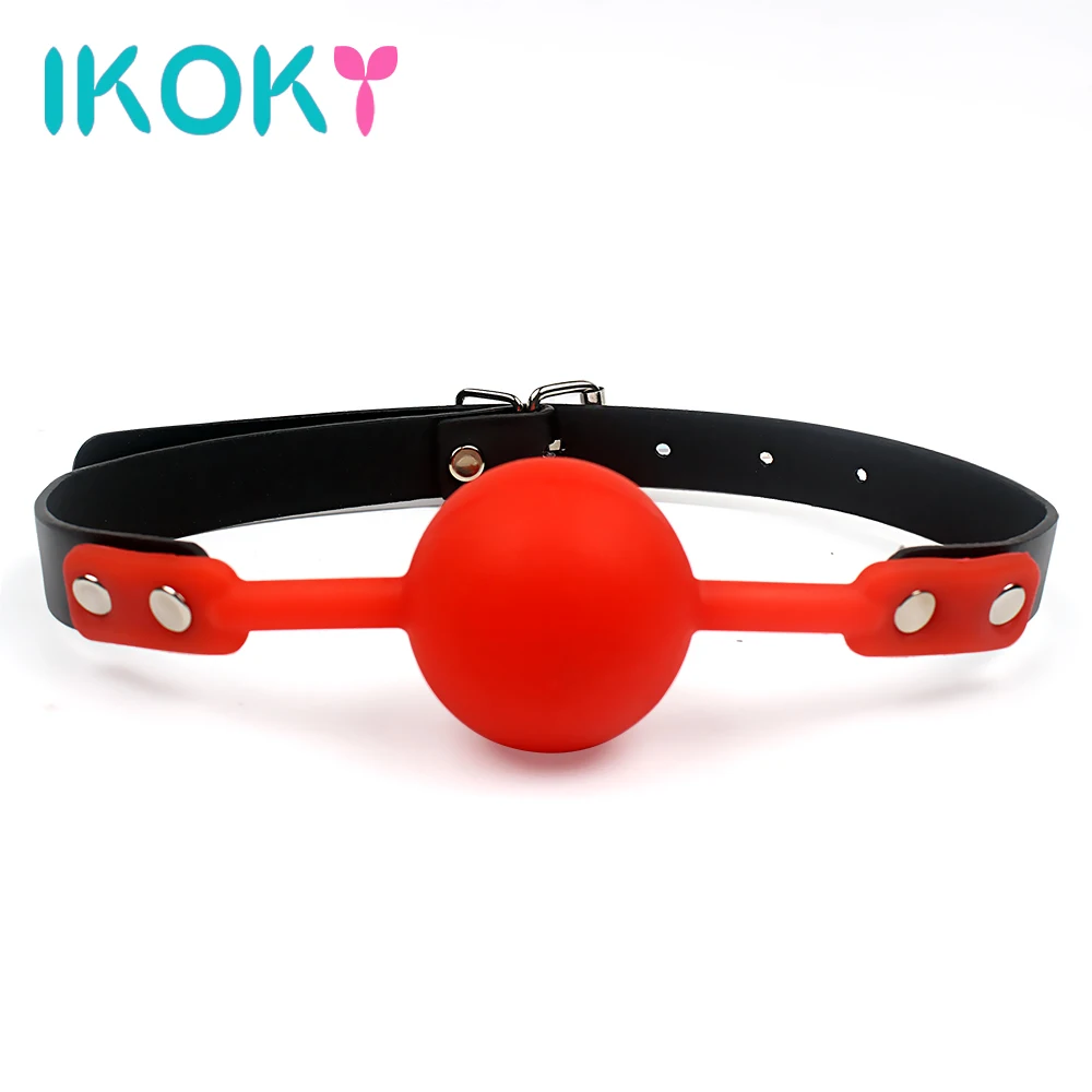 IKOKY PU Leather Band Mouth Gag Flirting Sex Toys for Couples Adult Game  Silicone Ball Erotic Product Oral Fixation Sex Bondage - AliExpress 66