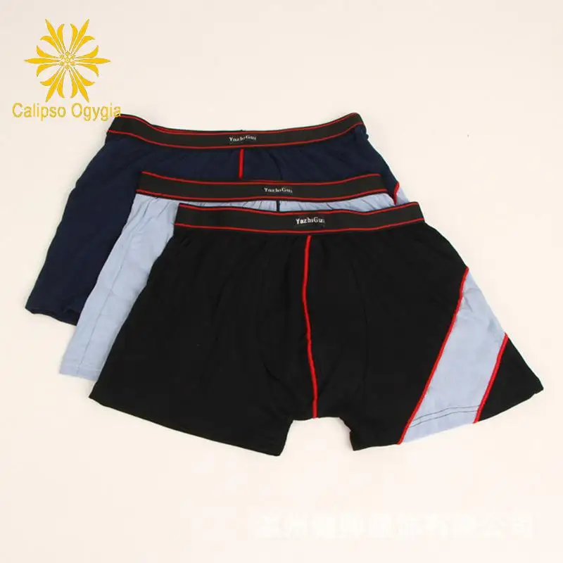 

5pcs/lot Man Men's New Casual Spliced Boxers Men Sexy 100% Cotton Boxer Shorts L XL XXL XXXL CO0015