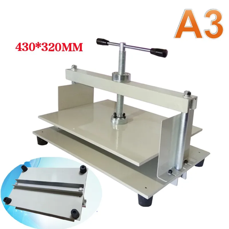 

Manual Book Flat Press Machine Nipping Machine A3+ Size 430x320mm