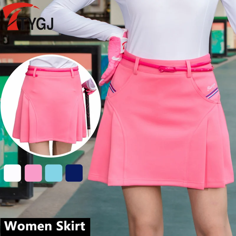 

Новая женская короткая юбка для гольфа Skort, летняя спортивная юбка для бадминтона, плиссированная школьная теннисная юбка