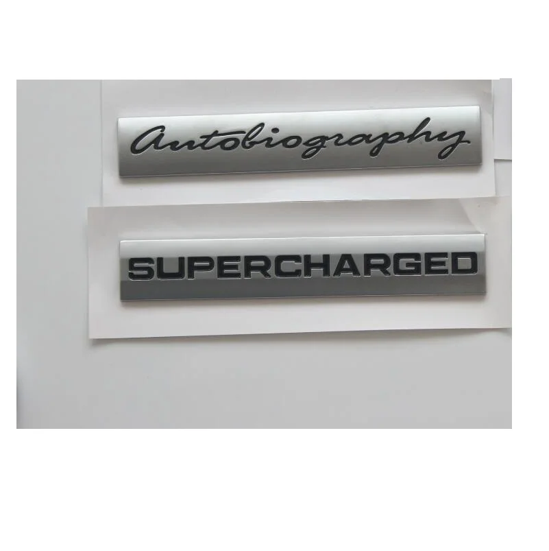 

Plastic "Autobiography " " SUPERCHARGED " Trunk Letters Emblems Badges for Discovery Range Rover