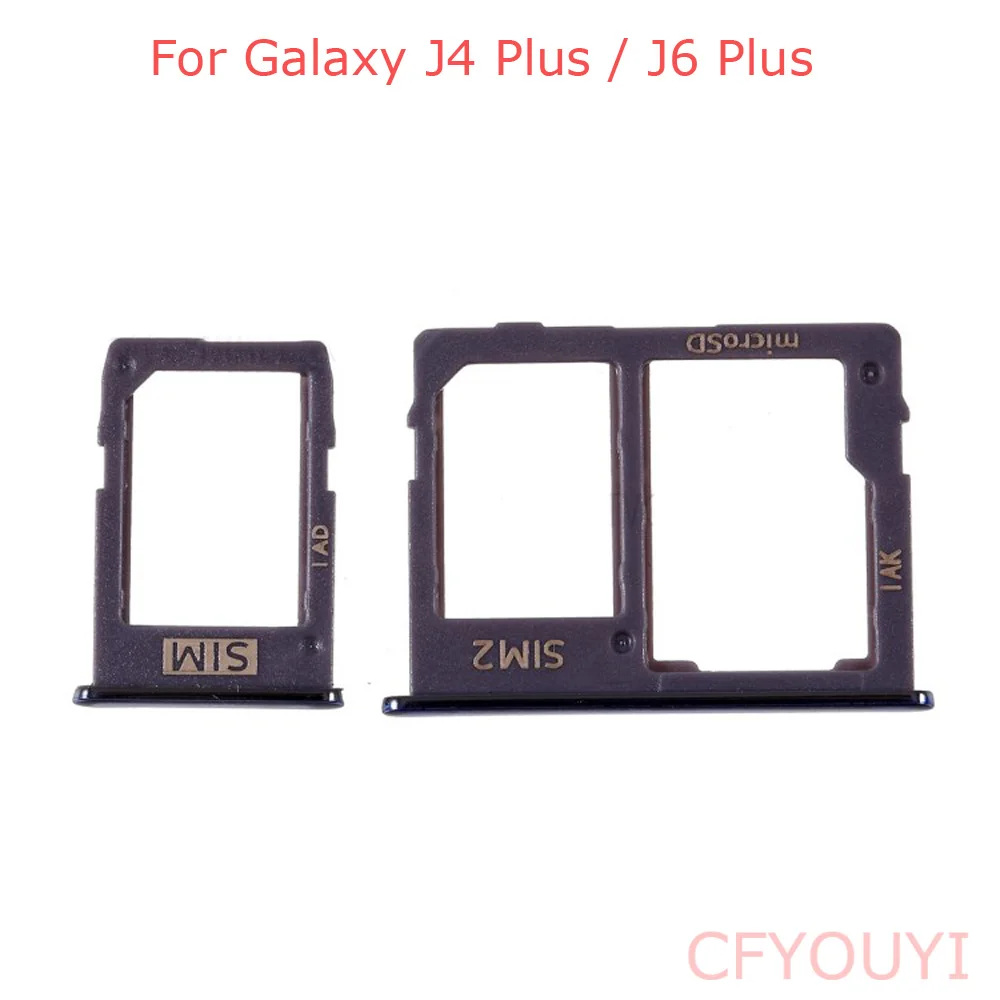 

For Samsung Galaxy J6+ J610F J6 Plus/J4+ J415F J4 PLUS 2018 SIM Card Tray Slot Holder Replacement Part J610 J415