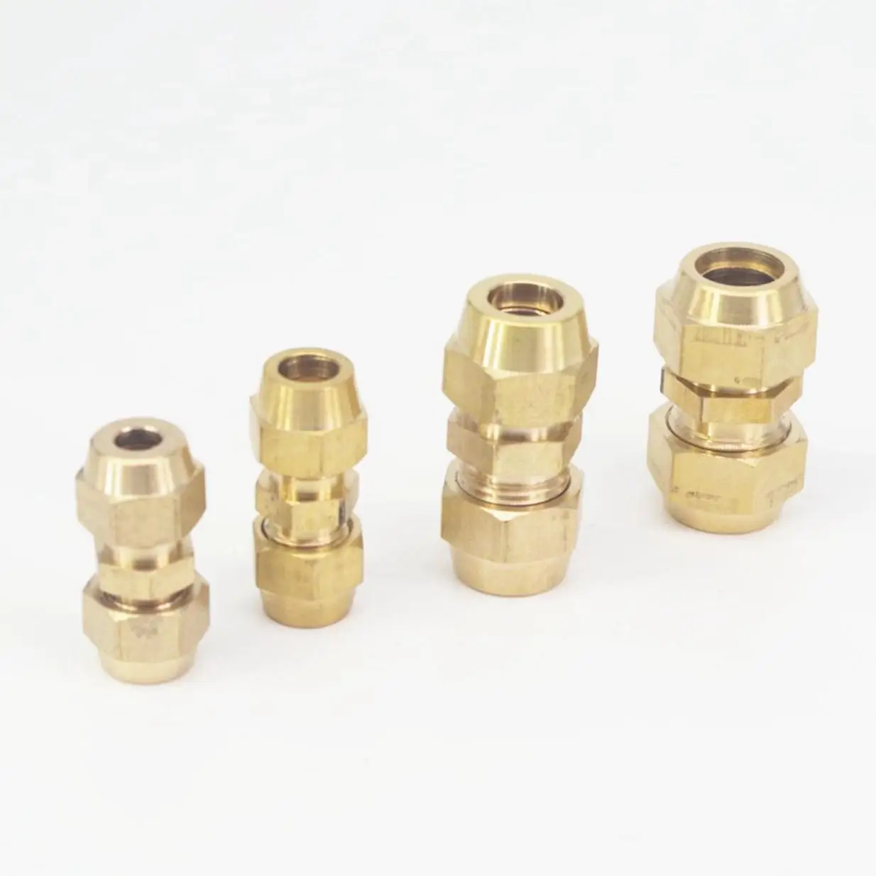 Flare Fit Tube O/D 6/8/10/12/14/16/19/22mm Brass Connector Fitting With Nuts Refrigeration Air Conditioner