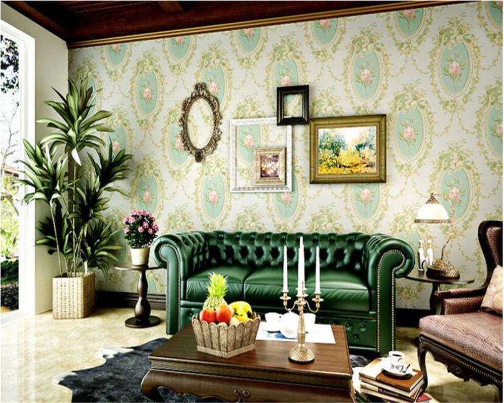 

beibehang Classic European style mirror flower wallpaper living room bedroom study home decoration papel de parede 3d wallpaper