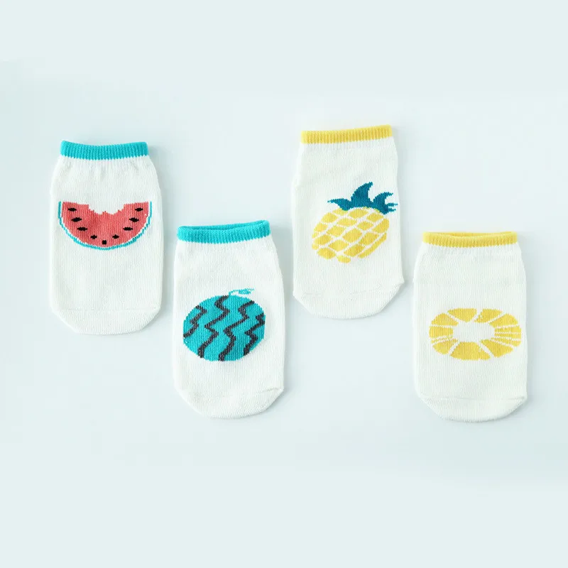 

Baby Socks Cotton Baby Floor Socks Anti Ship Kids meias Fruit Watermelon,Pineapple NewBorn Boys Girls Foot Wear Cute White 0-4Y