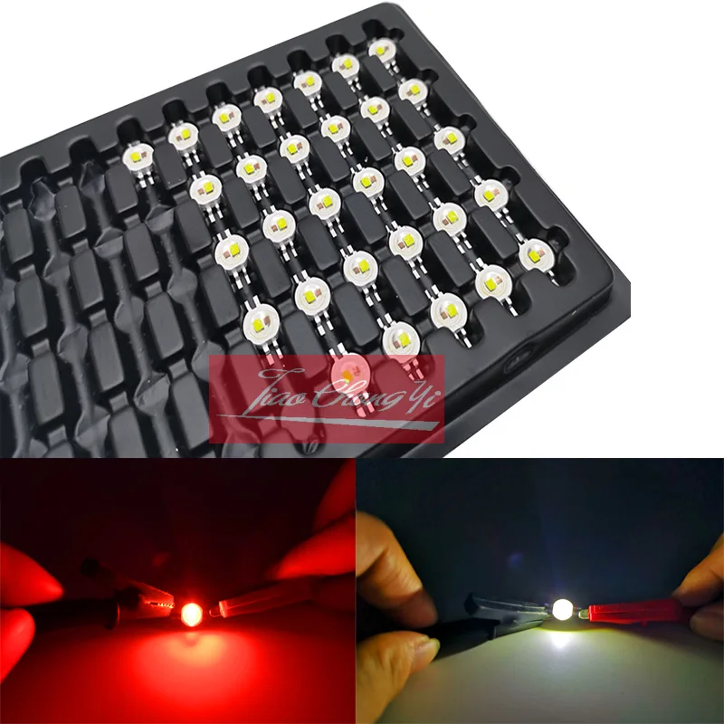 2X3W 2chip Double color Red/white High Power LED Light Emitting Diode 5-100pcs