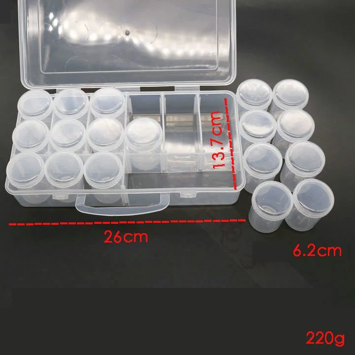 Microplaqueta que classifica a garrafa redonda das caixas, caixa portátil da microplaqueta, 18 microplaquetas redondas da garrafa, classificando e classificando caixas