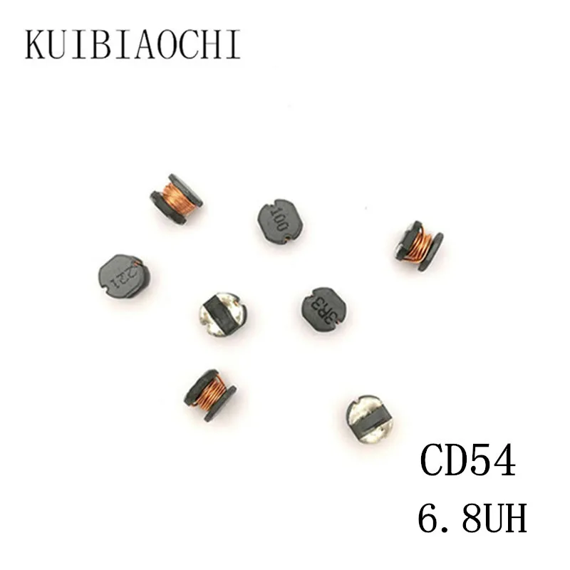 50pcs/LOT SMD Power Inductor CD54 6.8UH 6R8 5.8*5.2*4.5MM  Unshielded winding inductor