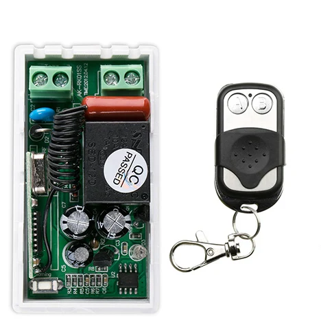 

NEW AC220V 1CH 10A Radio Controller RF Wireless Push Remote Control Switch 315 MHZ 433 MHZ teleswitch Transmitter + Receiver