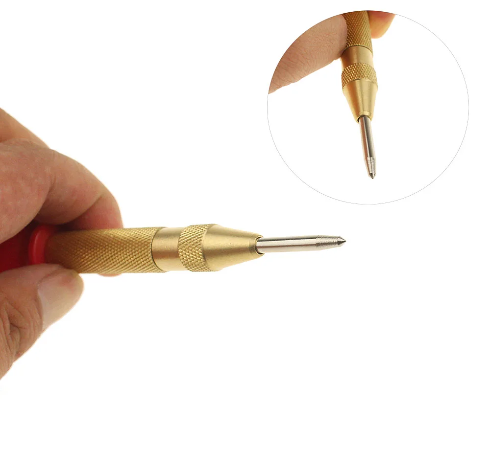 Negende Wereld 1 Stuks 5 inch HSS Automatische Center Punch Veerbelaste Markering Startgaten Met Een Beschermhoes