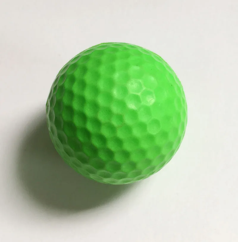 42MM Elastic Indoor Golf Soft Game Ball Yellow Colorful PU Ball Training Practice  Foam Golf Sponge Rubber Balls Capsules Aids