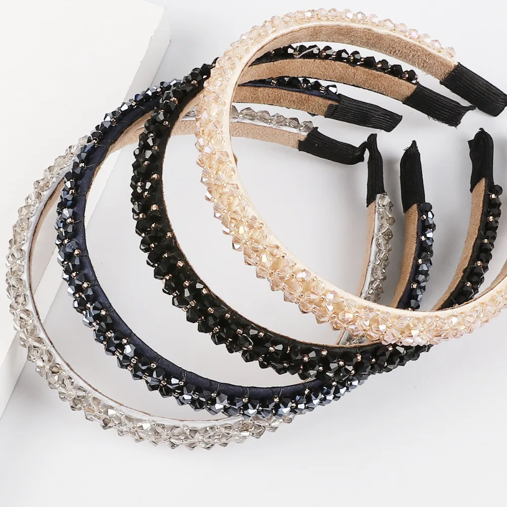 Shinny Crystal Rhinestone Hairbands Beaded Hair Hoop Diamond Hair Bands for Women Girl Headbands Headwear Hair Accessories